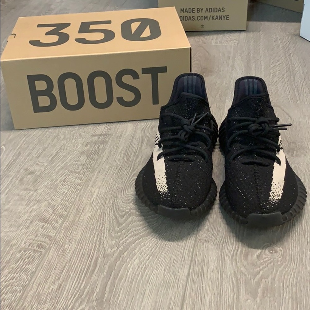 Black and white YEEZYS